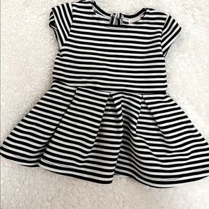 Black and white baby girls dress